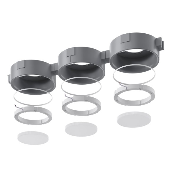 ST760.508.01 Св-к встр. в натяжной потолок  Белый, Серый GX53 1*12W 120 IP20 D110хH35мм220V Без ламп Встраиваемые светильники