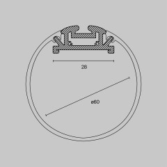 Комплектующие к светодиодной ленте Led Strip ALM-D60-S-2M