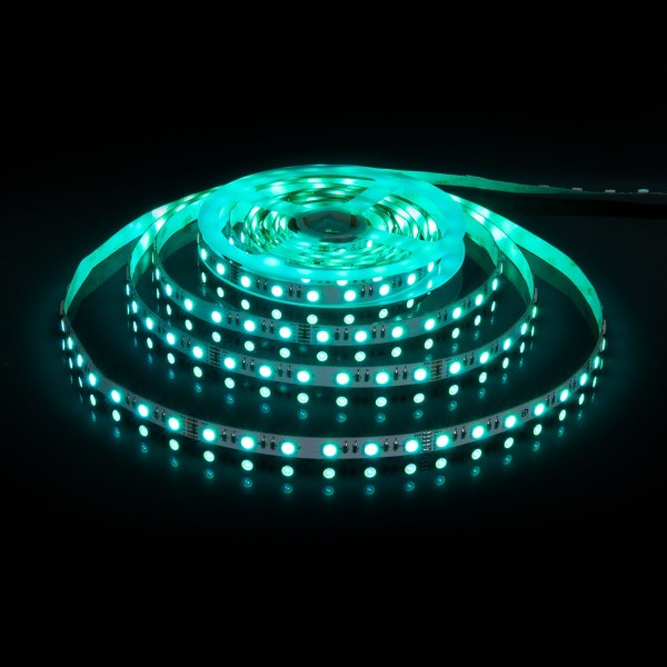 Светодиодная лента 24 В 24 Вт/в 60 Led/м 5050 IP20, MIX RGB/холодный белый 6500K, 5 м Лента светодиодная 24V 24W 60Led 5050 IP20 MIX RGB/холодный белый, 5м