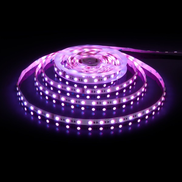 Светодиодная лента 24 В 24 Вт/в 60 Led/м 5050 IP20, MIX RGB/холодный белый 6500K, 5 м Лента светодиодная 24V 24W 60Led 5050 IP20 MIX RGB/холодный белый, 5м