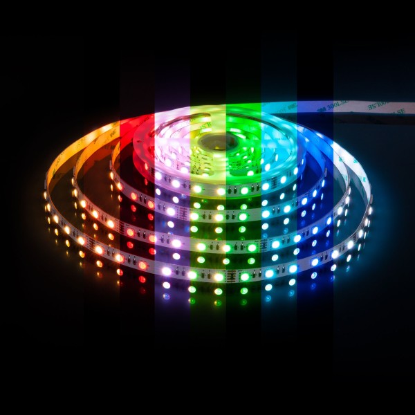 Светодиодная лента 24 В 24 Вт/м 60 Led/м 5050 IP20, MIX RGB/теплый белый, 5 м Лента светодиодная 24V 24W 60Led 5050 IP20 MIX RGB/теплый белый, 5м