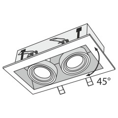 Встраиваемый светильник Technical DL008-2-02-S
