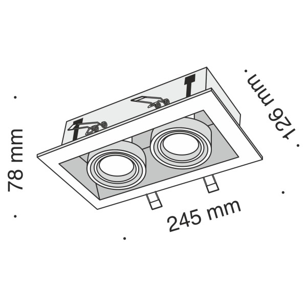 Встраиваемый светильник Technical DL008-2-02-S