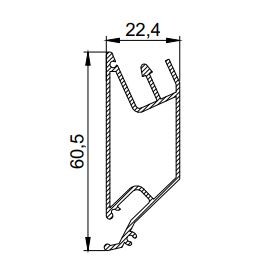 PU60 LumFer профиль переход уровня