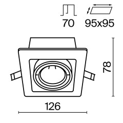 Встраиваемый светильник Technical DL008-2-01-W