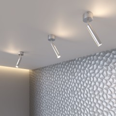 Настенно-потолочный светодиодный светильник 20084/1 LED серебро