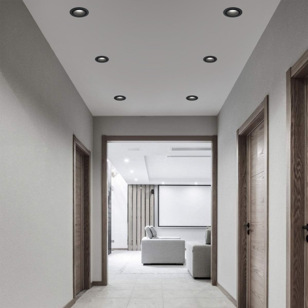 Встраиваемый светодиодный светильник Nulla 7W 4200K черный 15267/LED