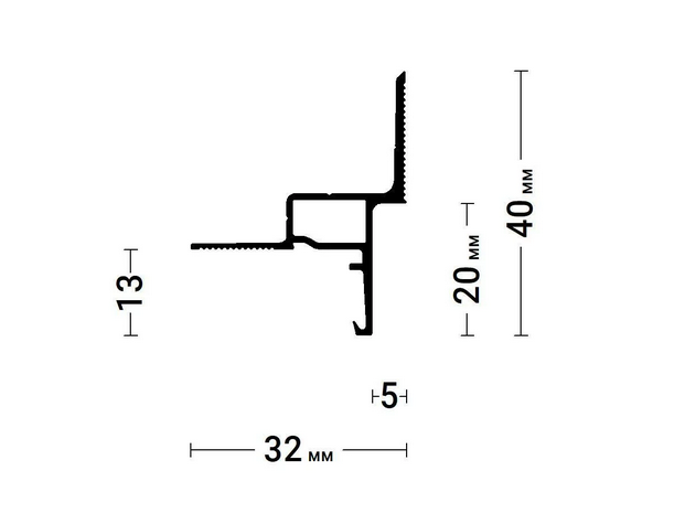 Теневой профиль Gips Euro 03