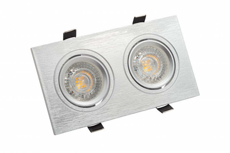 DK3022-CM Встраиваемый светильник, IP 20, 10 Вт, GU5.3, LED, серый, пластик