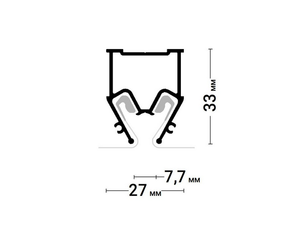 Профиль теневой разделительный EURO 04 ПФ10635 Flexy