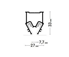 Профиль теневой разделительный EURO 04 ПФ10635 Flexy