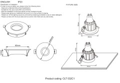 Светильник встроенный Crystal Lux CLT 032C1 WH
