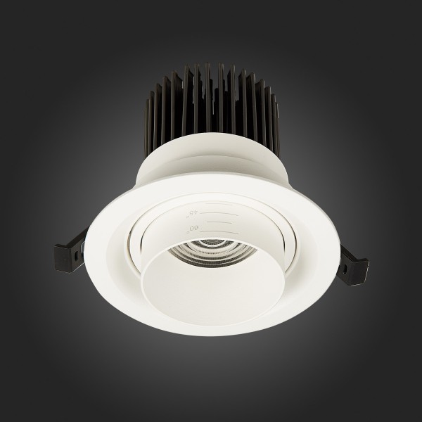 ST701.548.12 Св-к встр. Zoom Белый LED 1*12W 4000K 960Lm Ra90 15°-60° IP20 D115xH95 170-240V Встраиваемые светильники