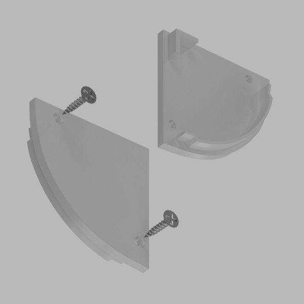 Комплект заглушек для углового профиля 3030-Z Black