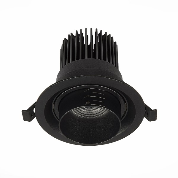 ST701.448.12 Св-к встр. Zoom Черный LED 1*12W 4000K 960Lm Ra90 15°-60° IP20 D115xH95 170-240V Встраиваемые светильники