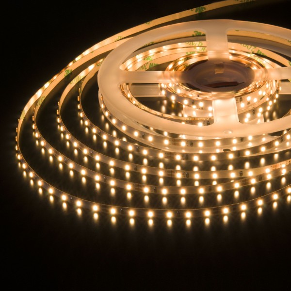 Светодиодная лента 24 В 8 Вт/м 120 Led/м 2116 IP20, тёплый белый 3300K, 5 м 2116 24V 120Led 8W IP20