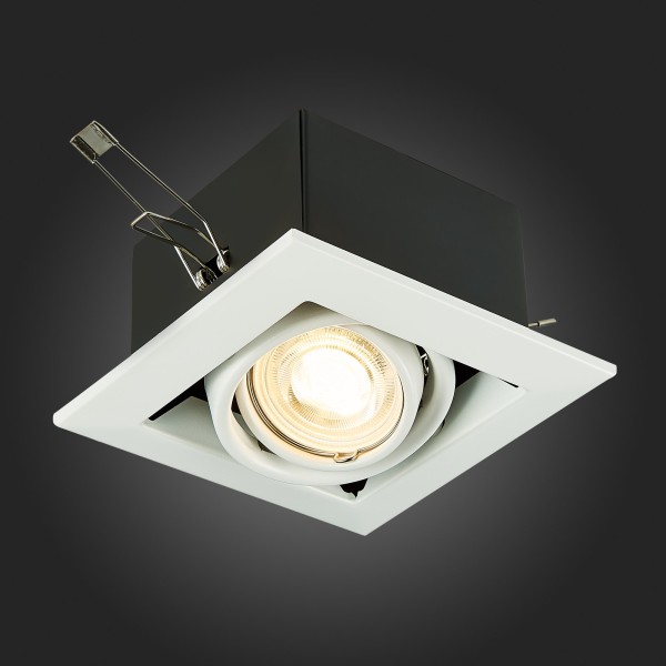 ST250.558.01 Св-к встр. Черный, Белый GU10 1*50W IP20 L126xW126xH70 220V Без ламп Встраиваемые светильники