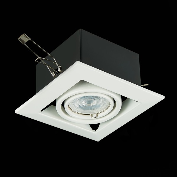 ST250.558.01 Св-к встр. Черный, Белый GU10 1*50W IP20 L126xW126xH70 220V Без ламп Встраиваемые светильники