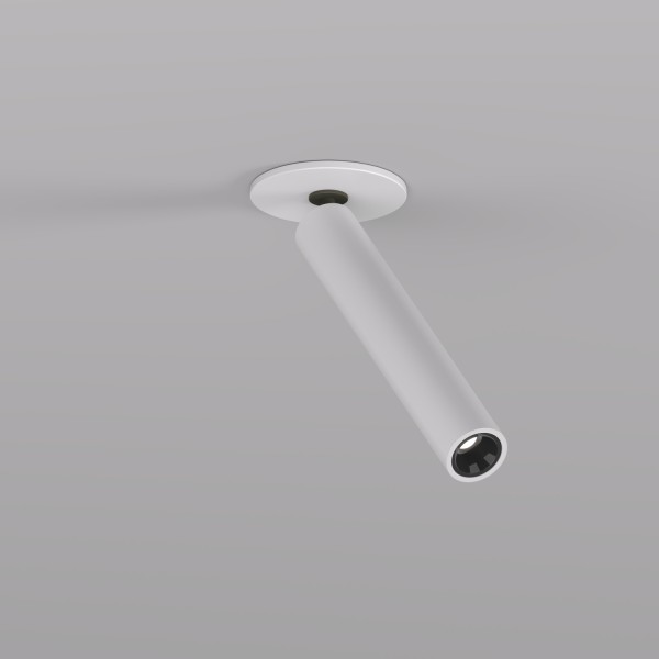 DK2517-WB Поворотный встраиваемый светильник SPACE со светодиодом H138mm d23mm 220V 8W 38° 4000К IP20 белый/черный алюминий