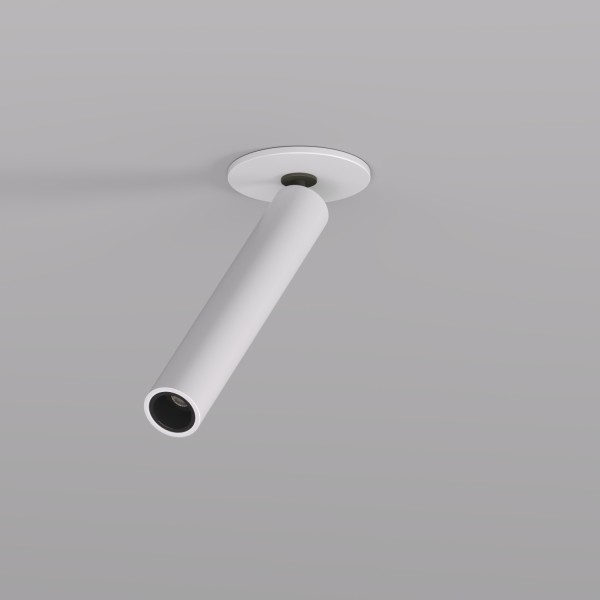 DK2517-WB Поворотный встраиваемый светильник SPACE со светодиодом H138mm d23mm 220V 8W 38° 4000К IP20 белый/черный алюминий