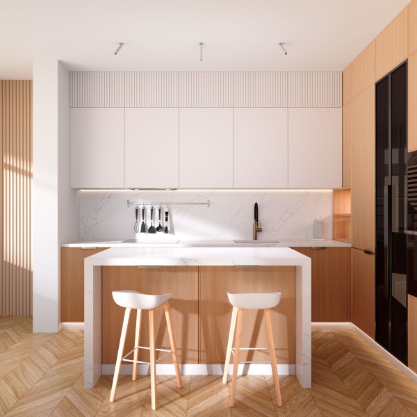 DK2517-WB Поворотный встраиваемый светильник SPACE со светодиодом H138mm d23mm 220V 8W 38° 4000К IP20 белый/черный алюминий