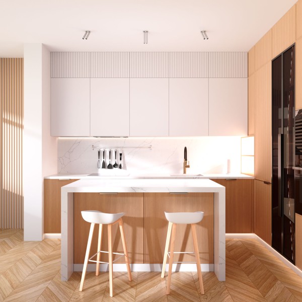 DK2518-WB Поворотный встраиваемый светильник SPACE со светодиодом H138mm d23mm 220V 2*8W 38° 4000К IP20 белый/черный алюминий