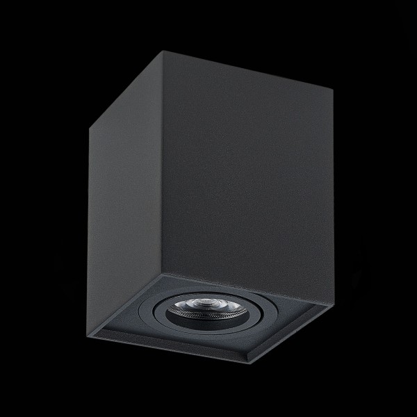 ST109.407.01 Светильник потолочный Черный GU10 1*50W L100xW100xH123 220V Без ламп Накладные светильники