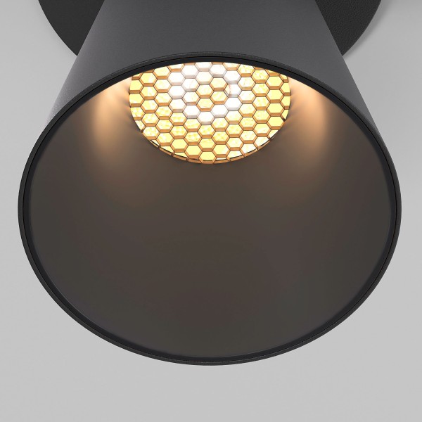 светильник встраиваемый с антибликовой решеткой Bell 8W 3000K черный 25097/LED