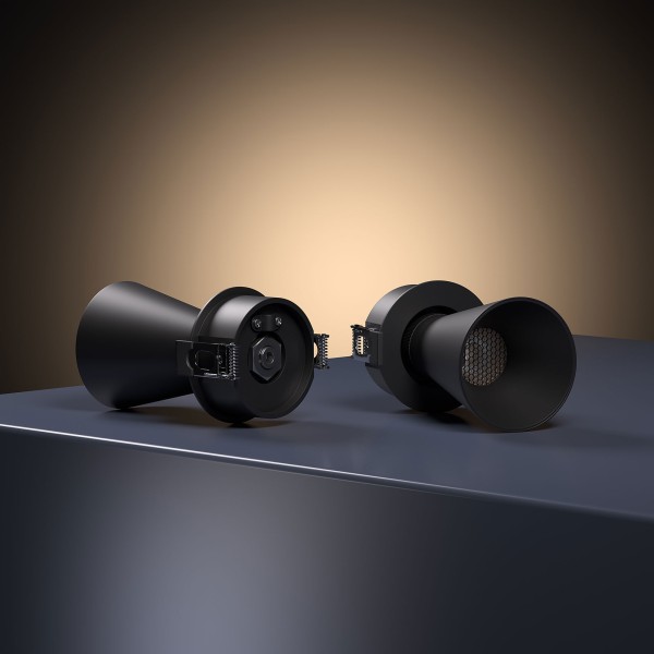 светильник встраиваемый с антибликовой решеткой Bell 8W 3000K черный 25097/LED