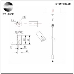 ST017.029.09 Комплект подвесов для ST017.129.09 ST-Luce Серебристый Светодиодные ленты