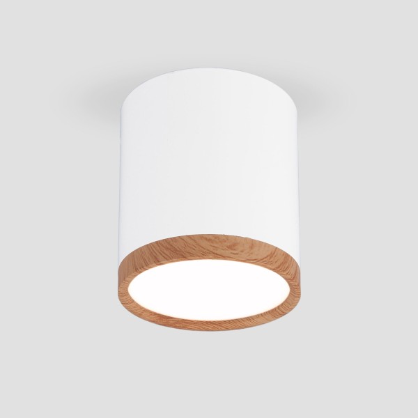 Накладной акцентный светодиодный светильник DLR024 6W 4200K белый матовый/светлый дуб