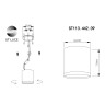 ST113.442.09 Светильник потолочный Черный LED 1*9W 4000K 702Lm Ra>90 120° IP20 D88xH75 170-240V Накладные светильники