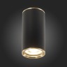 ST111.437.01 Светильник потолочный Черный GU10 1*50W D54xH105 220V Без ламп Накладные светильники