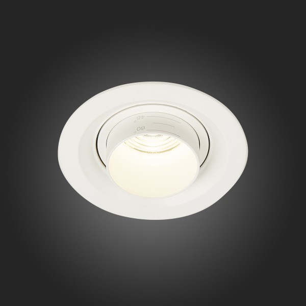 ST701.548.07 Св-к встр. Zoom Белый LED 1*7W 4000K 560Lm Ra 15°-60° IP20 D90xH65 170-240V Встраиваемые светильники