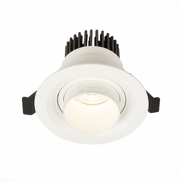 ST701.548.07 Св-к встр. Zoom Белый LED 1*7W 4000K 560Lm Ra 15°-60° IP20 D90xH65 170-240V Встраиваемые светильники