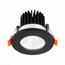 ST704.438.10 Св-к встр. Черный LED 1*10W 3000K 900Lm Ra>90 38° IP20 D80xH60 170-240V Встраиваемые светильники