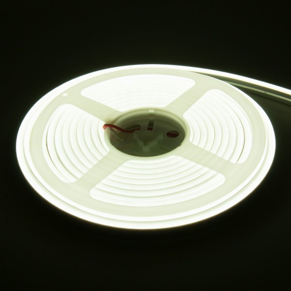 Светодиодный гибкий неон 24 В 10 Вт/м 120 Led/м 2835 IP65, холодный белый 6500K, 5м 24V 10W 120Led 2835 IP65