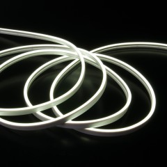 Светодиодный гибкий неон 24 В 10 Вт/м 120 Led/м 2835 IP65, холодный белый 6500K, 5м 24V 10W 120Led 2835 IP65